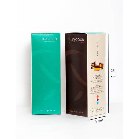 Mix Cuboghiotti Fondente e Latte con Nocciola Intera, Pralinato al Latte e Fondente, Cremino - Confezione da 250 g