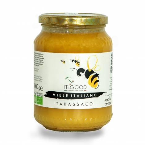 Miele di Tarassaco Biologico ITSGOOD, Italiano, Crudo, Non Pastorizzato - 1000 g